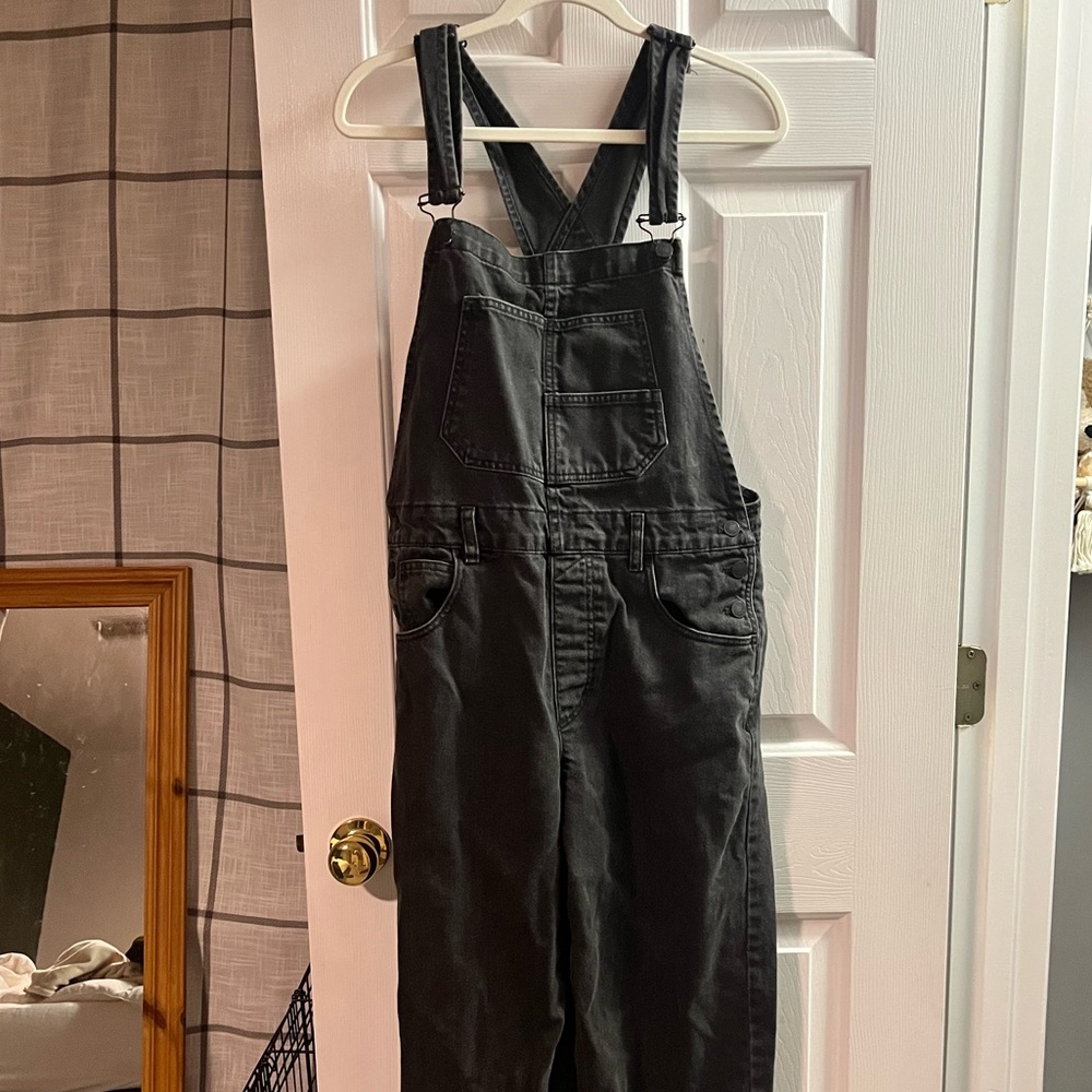 Free People Ziggy Mineral Black Denim Overalls